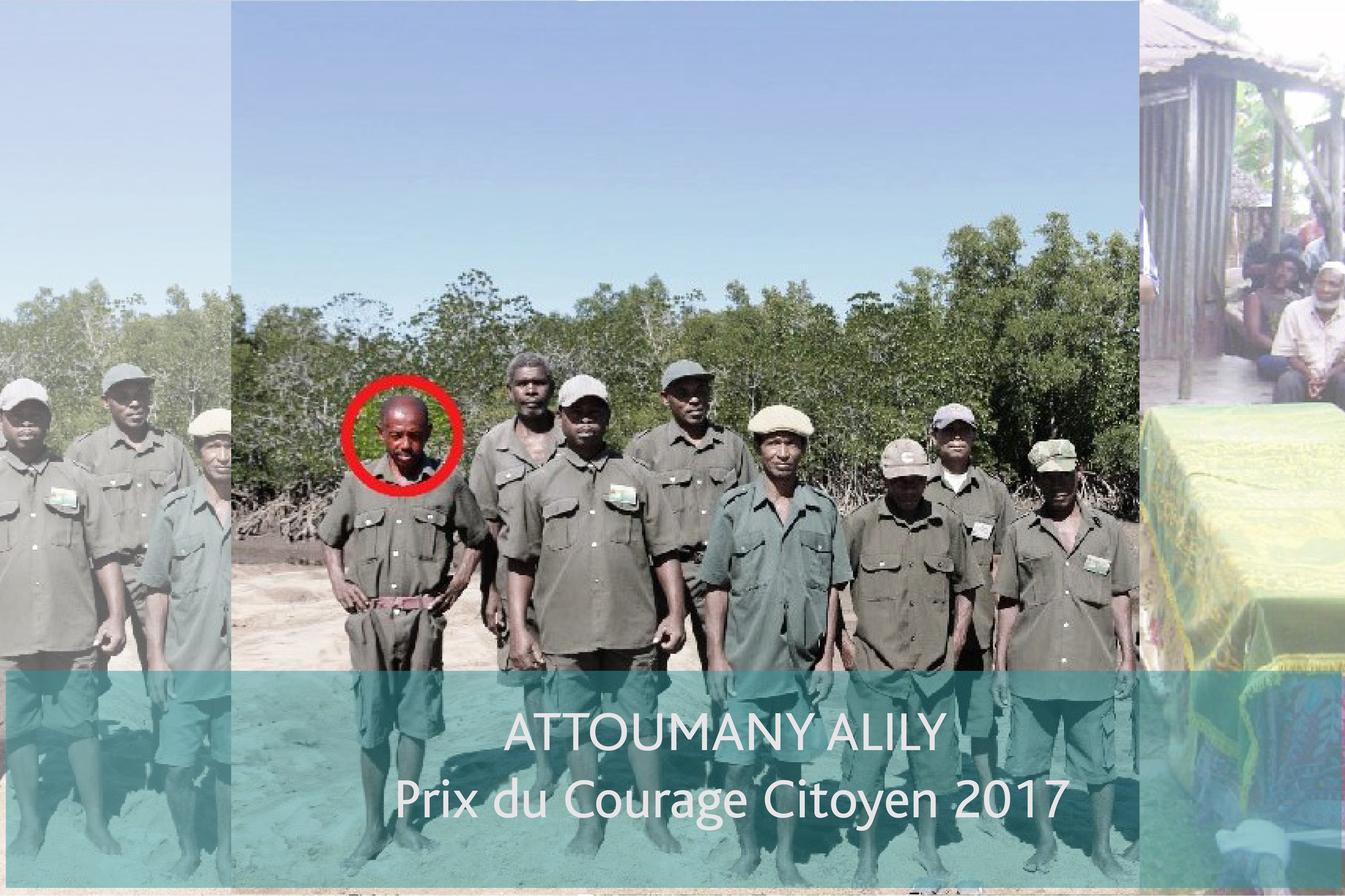 Lire la suite à propos de l’article ATTOUMANY Alily, le héros de la conservation des mangroves assassiné en 2016,  reçoit le “Prix du Courage Citoyen”
