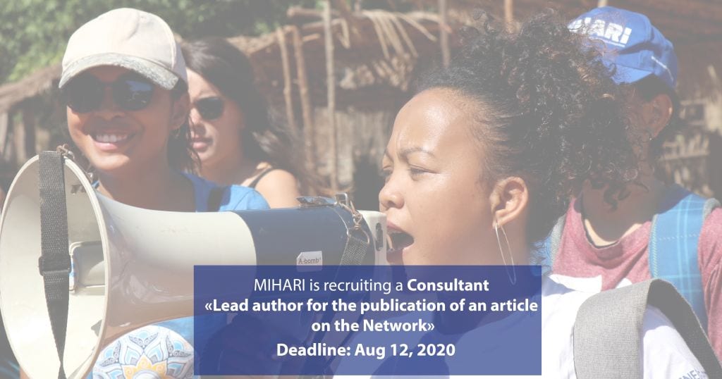 You are currently viewing MIHARI is recruiting a Consultant “Lead author for the publication of an article on the Network”